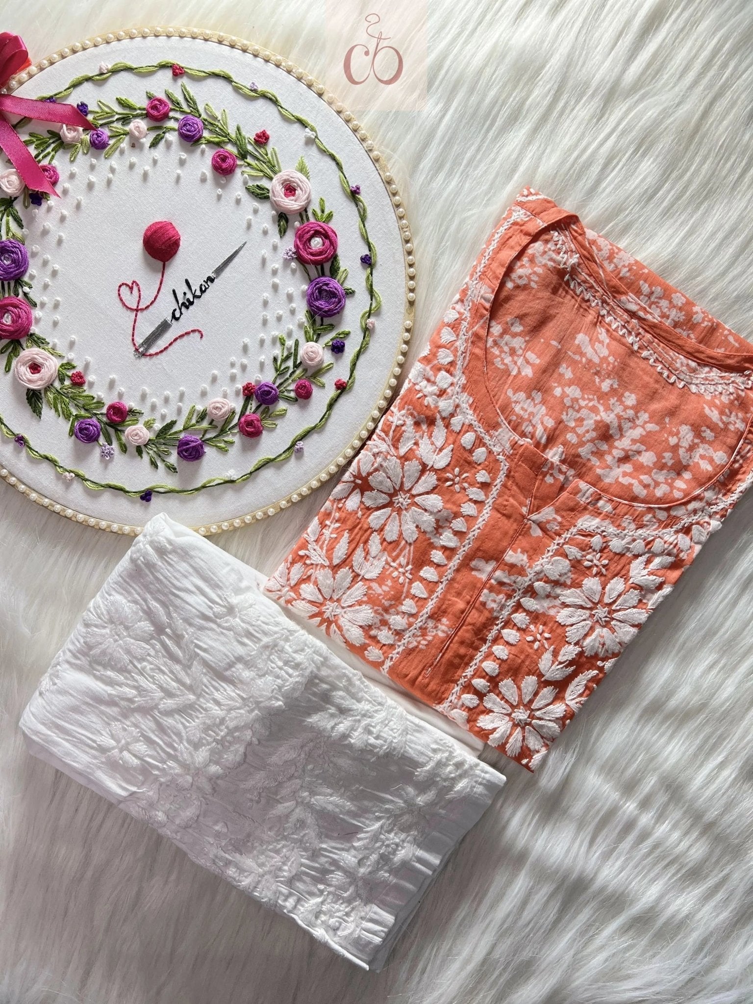 Short Summer Refresher Chikankari Top - Chikankari official