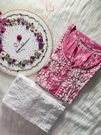Short Summer Refresher Chikankari Top - Chikankari official