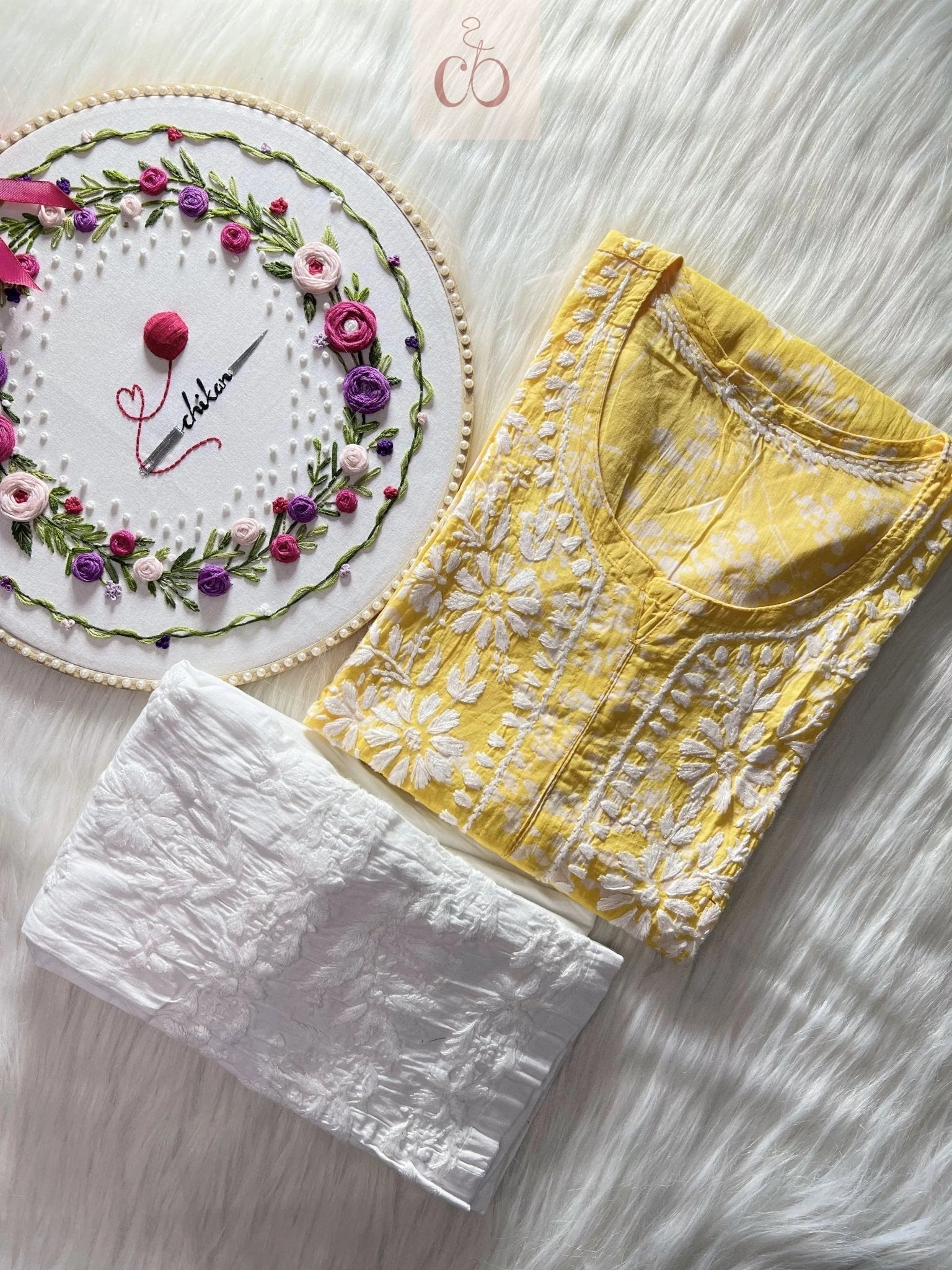 Short Summer Refresher Chikankari Top - Chikankari official