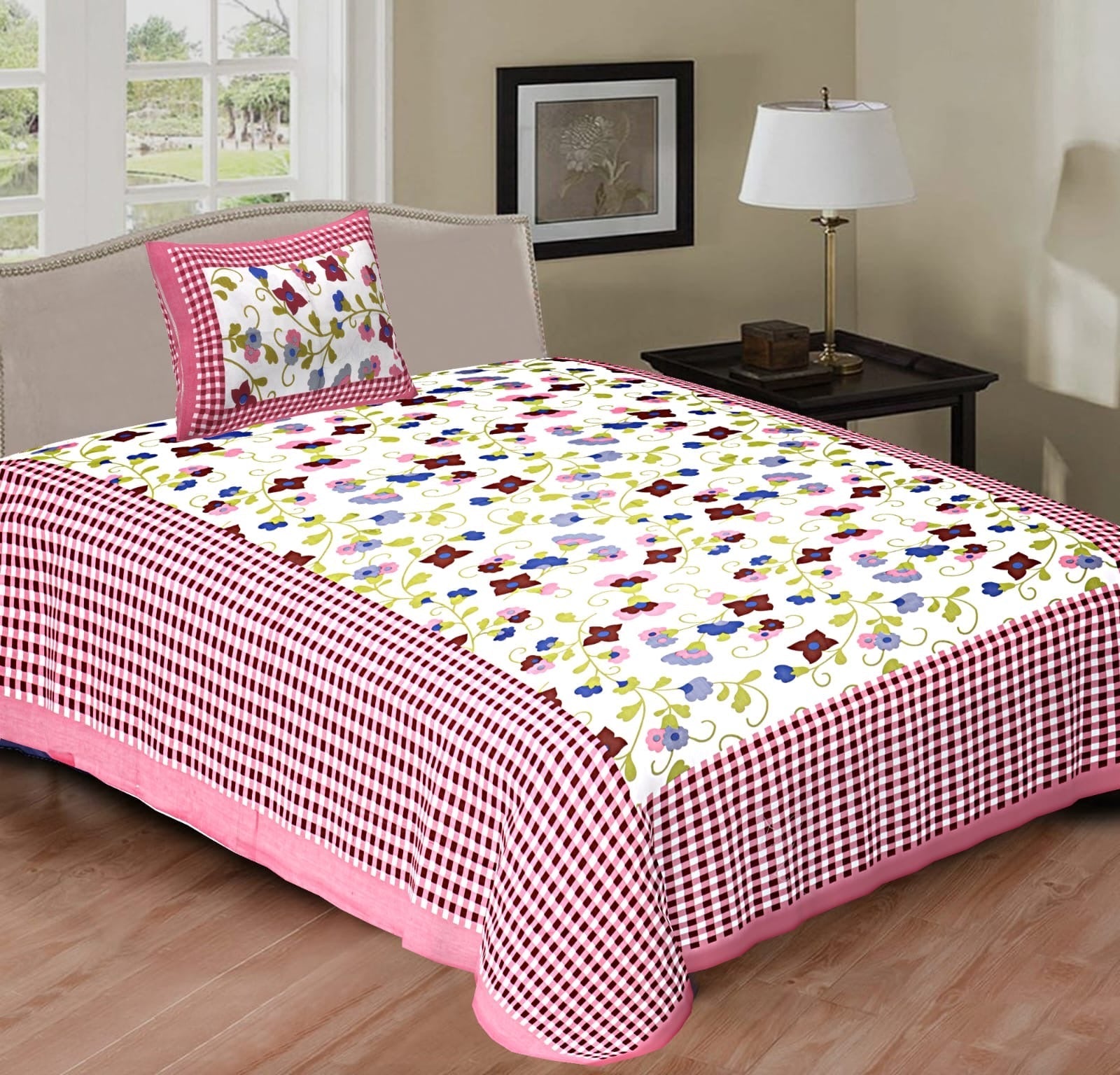 Single Bedsheets Autoloom - Chikankari official