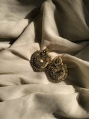 Sitara Studs - Minimal Pearl Drop Earrings - Chikankari official