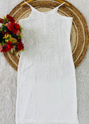 Sleeveless rayon Ghaspatti Soft Gala Buti top - Chikankari official