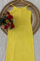 Sleeveless rayon Ghaspatti Soft Gala Buti top - Chikankari official