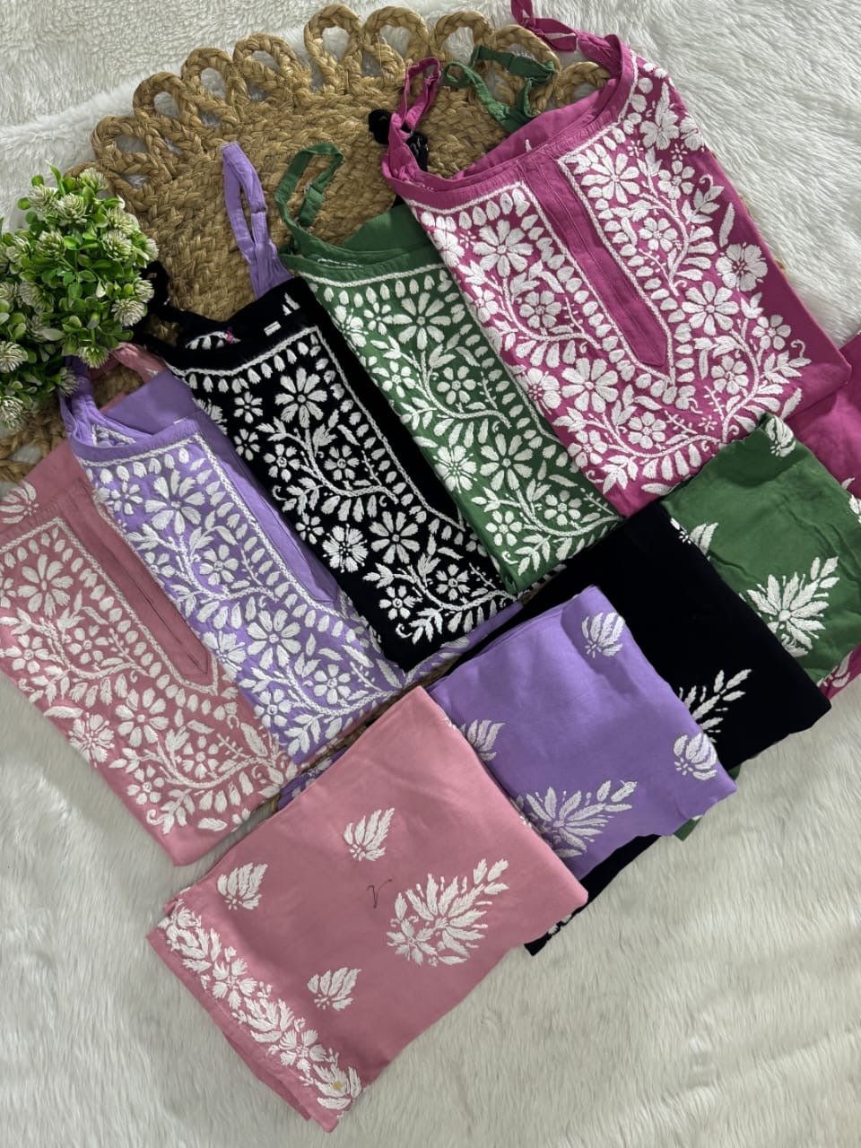 Sleeveless Rayon Kurti with Embroidery - Chikankari official