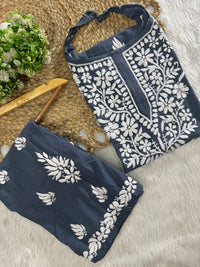 Sleeveless Rayon Kurti with Embroidery - Chikankari official