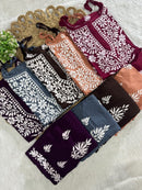 Sleeveless Rayon Kurti with Embroidery - Chikankari official