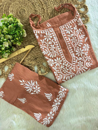 Sleeveless Rayon Kurti with Embroidery - Chikankari official