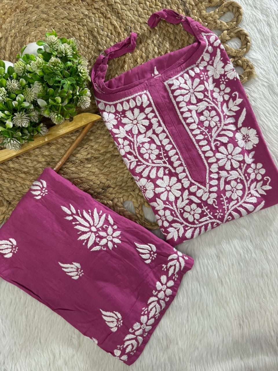 Sleeveless Rayon Kurti with Embroidery - Chikankari official