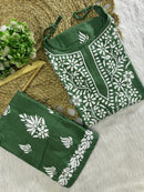 Sleeveless Rayon Kurti with Embroidery - Chikankari official
