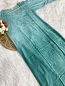 Smooth shiny 3d rayon chikankari - Chikankari official