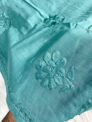 Smooth shiny 3d rayon chikankari - Chikankari official