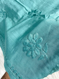 Smooth shiny 3d rayon chikankari - Chikankari official