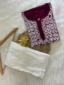 Soft & Breezy Elegant Modal Cotton Heavy kurtis - Chikankari official
