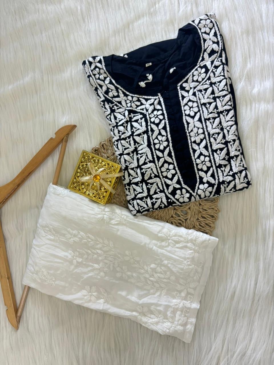 Soft & Breezy Elegant Modal Cotton Heavy kurtis - Chikankari official