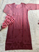 Soft Chanderi Dyeable Beautiful shades Kurtis - Chikankari official