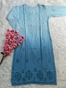 Soft Chanderi Dyeable Beautiful shades Kurtis - Chikankari official