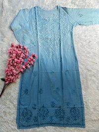 Soft Chanderi Dyeable Beautiful shades Kurtis - Chikankari official