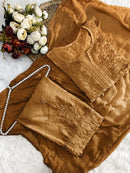 Soft Chanderi Rangrez 3pc Set - Chikankari official