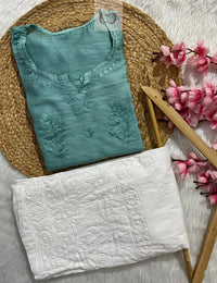 Soft Chanderi Short atop - Chikankari official