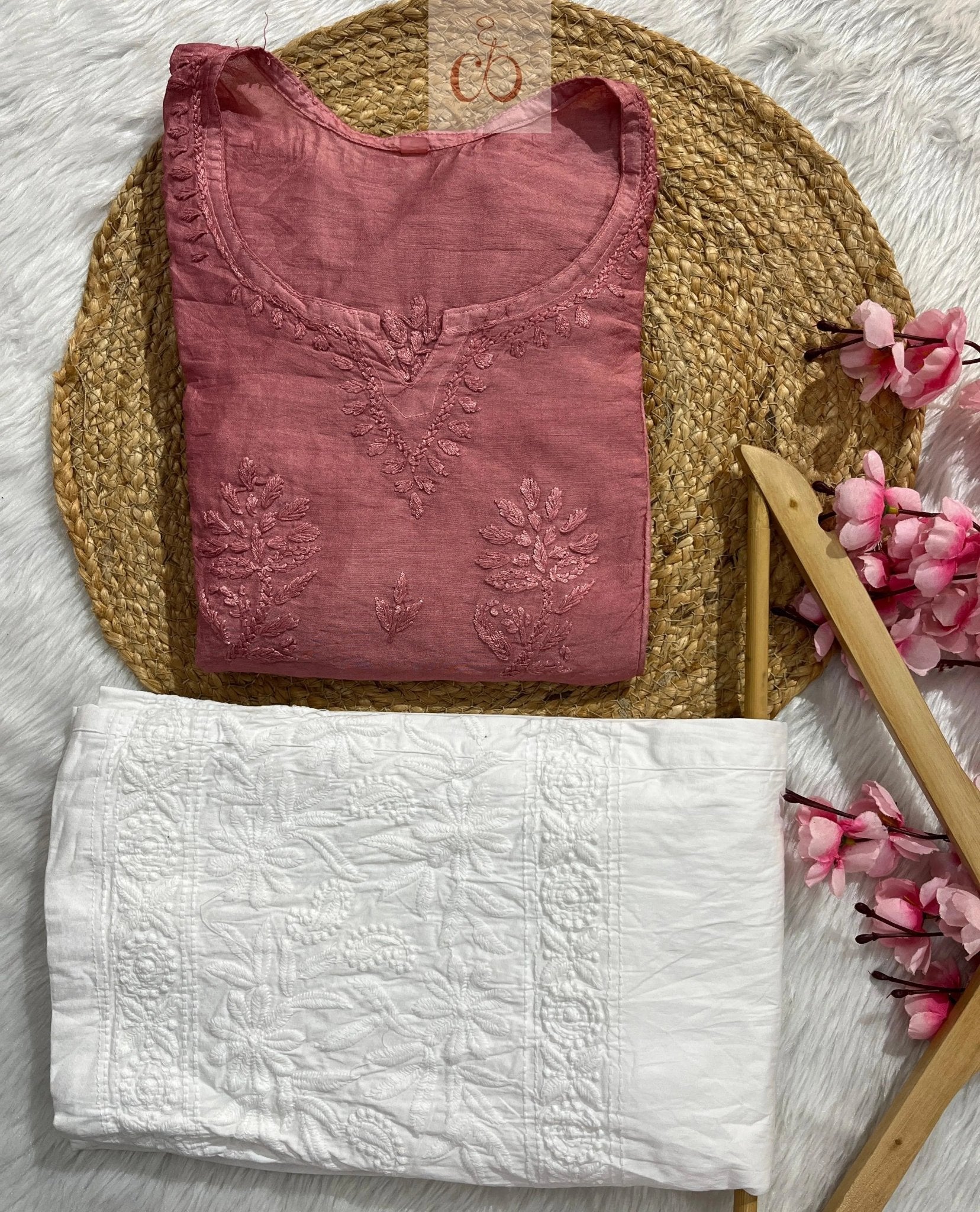 Soft Chanderi Short atop - Chikankari official