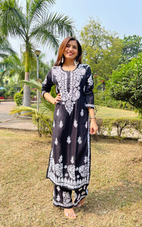 Soft & Comfort Modal Co ord Set Roshni Special - Chikankari official