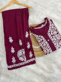 Soft & Comfort Modal Co ord Set Roshni Special - Chikankari official