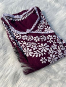 Soft & Comfort Plus size Angrakha - Chikankari official