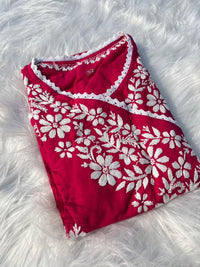 Soft & Comfort Plus size Angrakha - Chikankari official