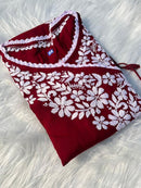 Soft & Comfort Plus size Angrakha - Chikankari official