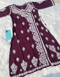 Soft & Comfort Plus size Angrakha - Chikankari official