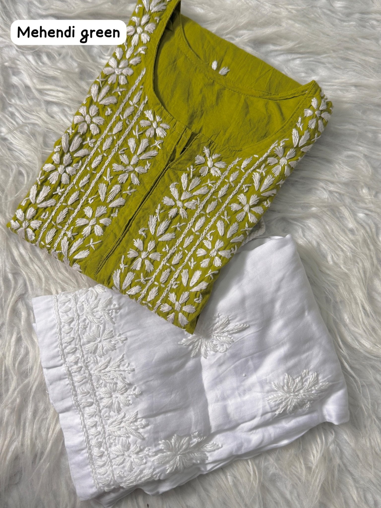 Soft Daman Mul Kurti And Plazzo combo - Chikankari official