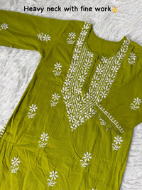 Soft Daman Mul Kurti And Plazzo combo - Chikankari official