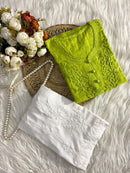 Soft Dobby cotton pure Modal short top - Chikankari official