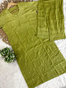 Soft Dual Machine work Shaded Kurti Set - Chikankari official