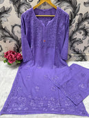 Soft dyeable pastle shade combo - Chikankari official