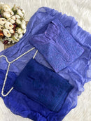 Soft dyed chanderi Rangrez 3pc set - Chikankari official