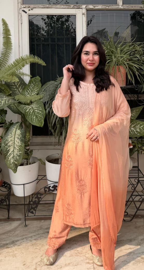 Soft dyed chanderi Rangrez 3pc set