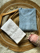 Soft Dyed Fancy Butter weight Heavywork Kurta - Chikankari official