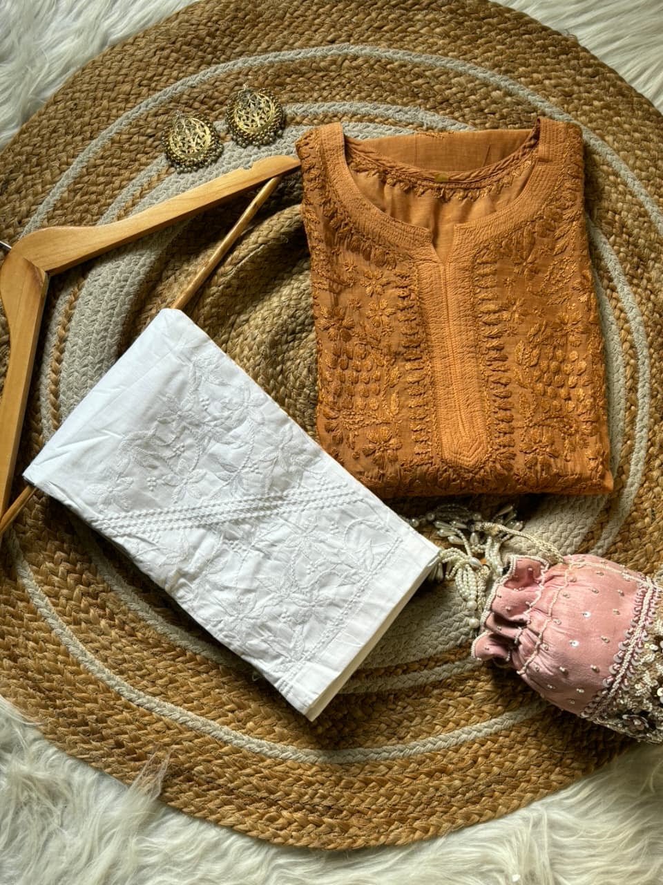 Soft Dyed Fancy Butter weight Heavywork Kurta - Chikankari official