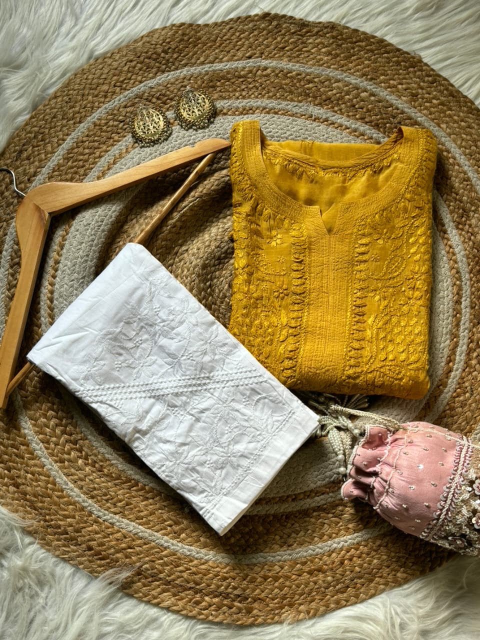 Soft Dyed Fancy Butter weight Heavywork Kurta - Chikankari official