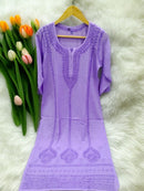 Soft Elegant Modal Dyeable Kurta - Chikankari official