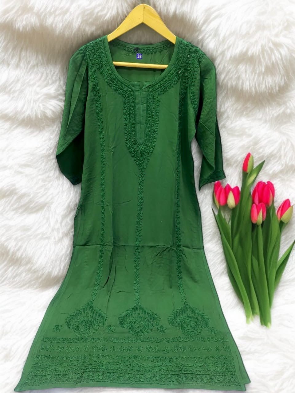 Soft Elegant Modal Dyeable Kurta - Chikankari official