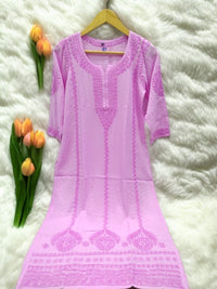 Soft Elegant Modal Dyeable Kurta - Chikankari official