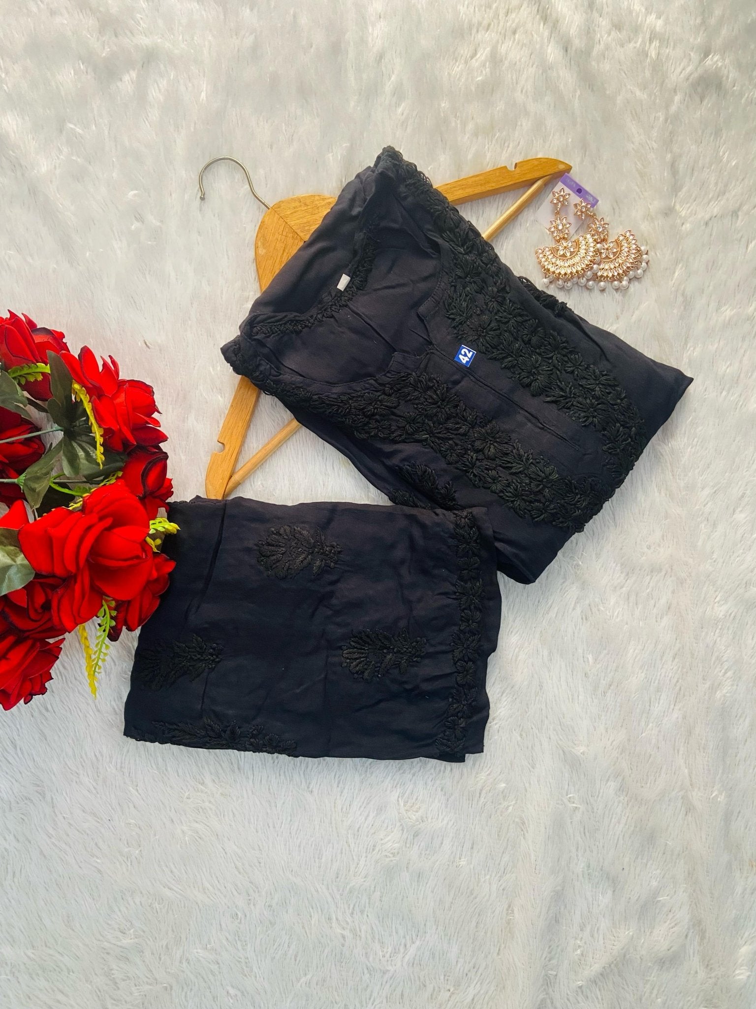 Soft Heavy tone to tone Rayon Handwork Combo - Chikankari official