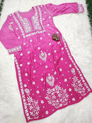 Soft Maslin Trendy Handcrafted kurta - Chikankari official