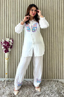 Soft Modal cotton Butterfly Chikankari set - Chikankari official