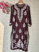 Soft Modal Cotton Heavy Buta handworked kurta - Chikankari official