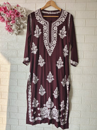 Soft Modal Cotton Heavy Buta handworked kurta - Chikankari official