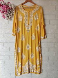 Soft Modal Cotton Heavy Buta handworked kurta - Chikankari official