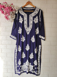 Soft Modal Cotton Heavy Buta handworked kurta - Chikankari official